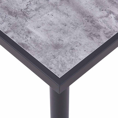 Dining Table Black and Concrete Grey MDF 200 cm 100 cm