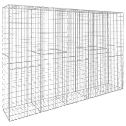 vidaXL Gabion Wall with Cover Galvanised Steel 300x50x200 cm 2
