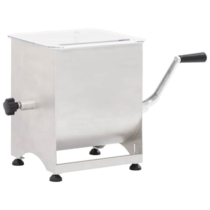 vidaXL Meat Mixer with Gear Box Silver Stainless Steel 1