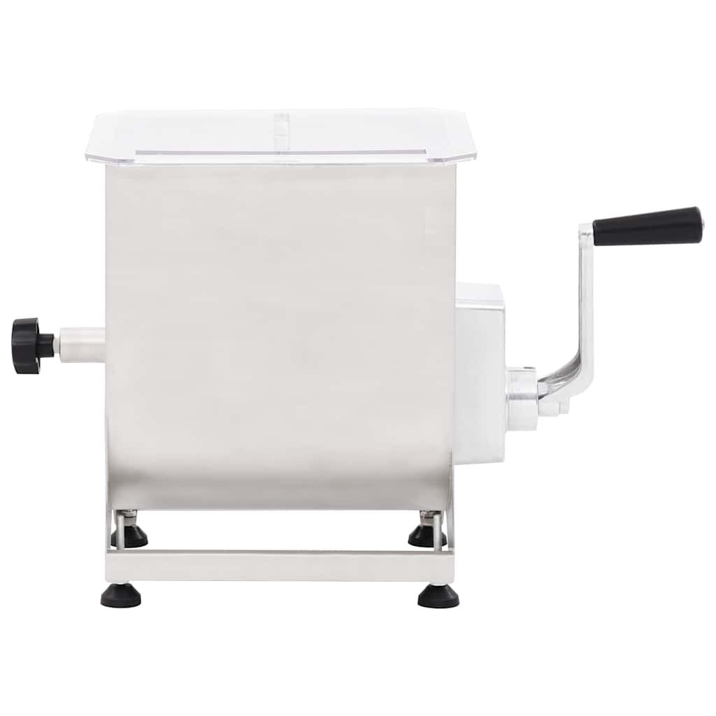 vidaXL Meat Mixer with Gear Box Silver Stainless Steel 2