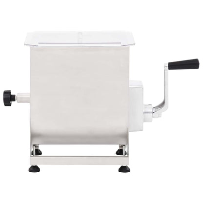 vidaXL Meat Mixer with Gear Box Silver Stainless Steel 2