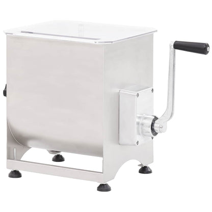 vidaXL Meat Mixer with Gear Box Silver Stainless Steel 3