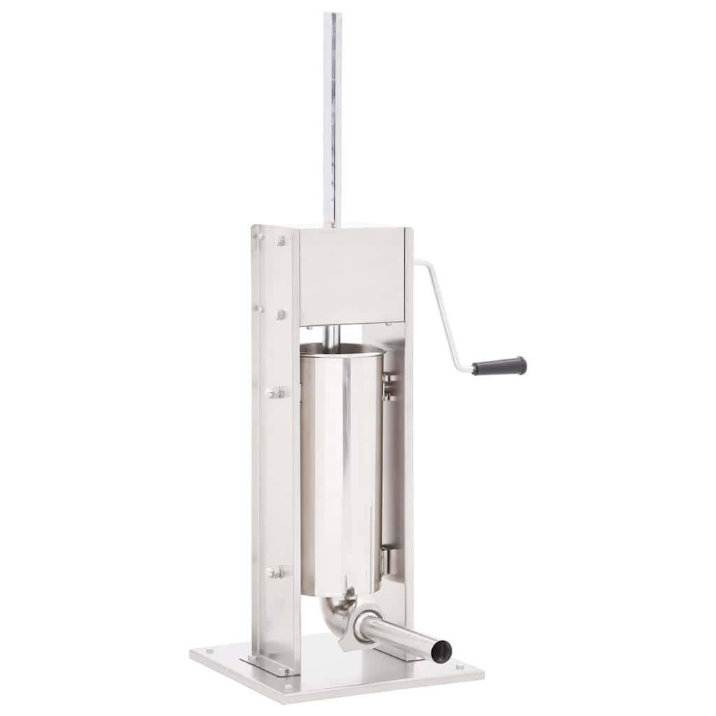 vidaXL Manual Sausage Stuffer Silver 5 L Stainless Steel 1