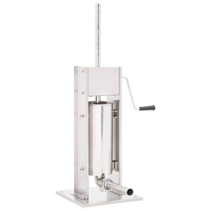 vidaXL Manual Sausage Stuffer Silver 5 L Stainless Steel 1