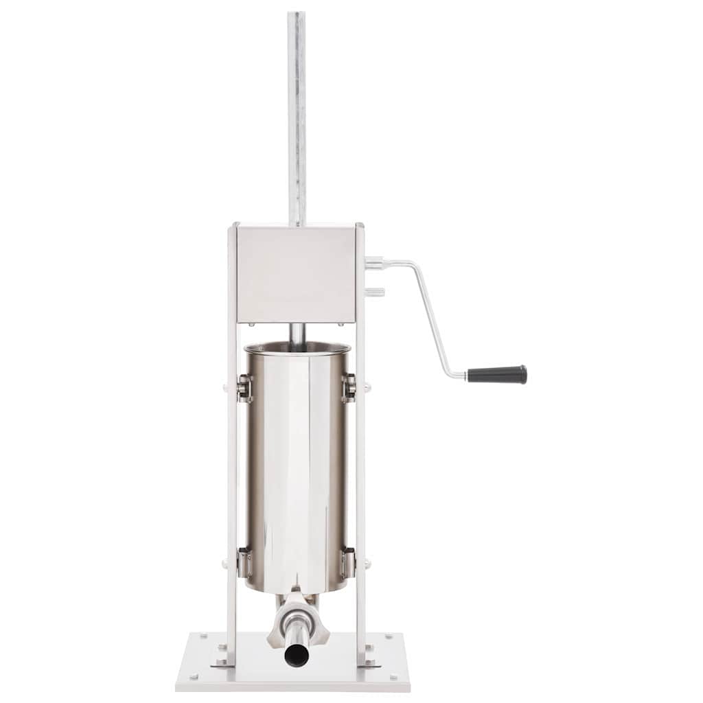 vidaXL Manual Sausage Stuffer Silver 5 L Stainless Steel 2