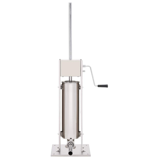 vidaXL Manual Sausage Stuffer Silver 7 L Stainless Steel 2