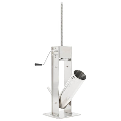 vidaXL Manual Sausage Stuffer Silver 7 L Stainless Steel 3