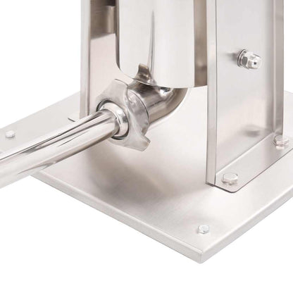 vidaXL Manual Sausage Stuffer Silver 7 L Stainless Steel 6
