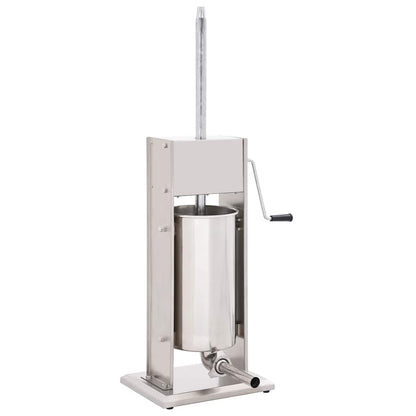 vidaXL Manual Sausage Stuffer Silver 15 L Stainless Steel 1