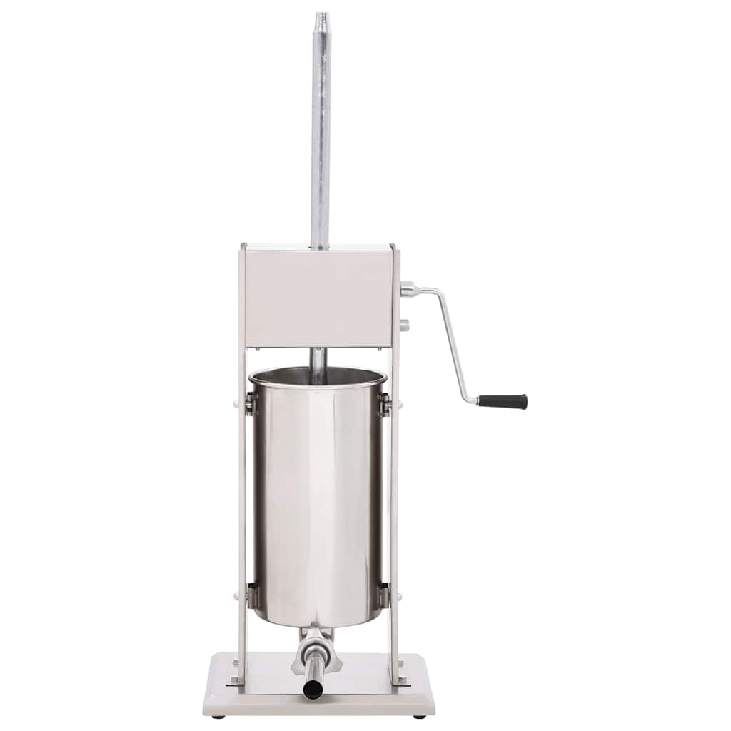 vidaXL Manual Sausage Stuffer Silver 15 L Stainless Steel 2