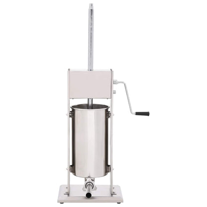 vidaXL Manual Sausage Stuffer Silver 15 L Stainless Steel 2