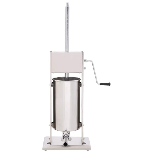 vidaXL Manual Sausage Stuffer Silver 15 L Stainless Steel 2