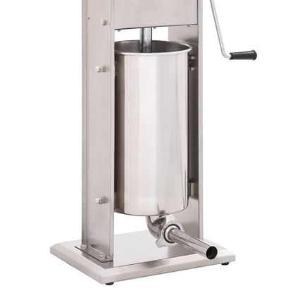 vidaXL Manual Sausage Stuffer Silver 15 L Stainless Steel 5