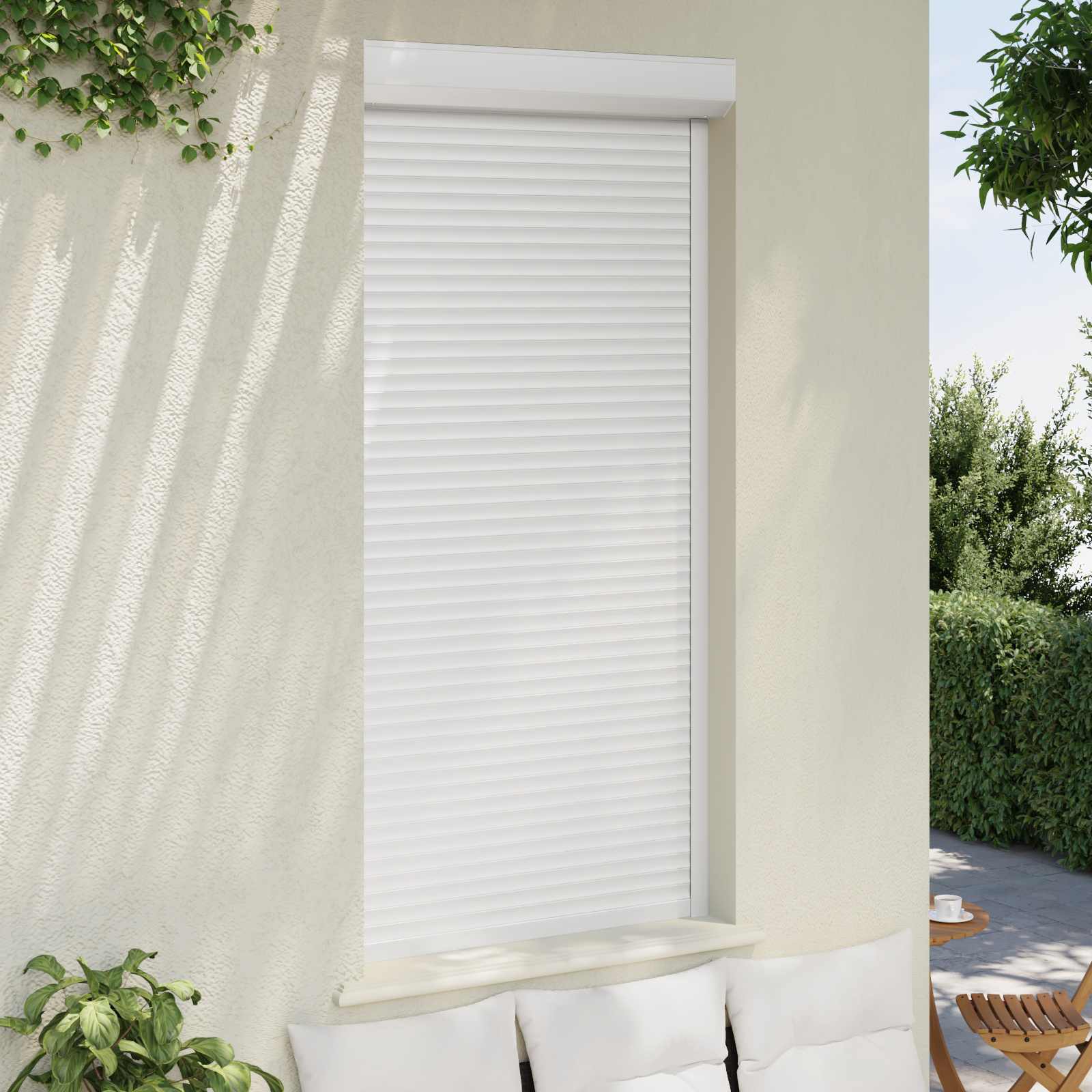 vidaXL Roller Shutter White 100 x 210 cm Aluminium and Polyurethane 3