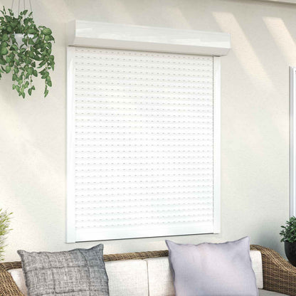 vidaXL Roller Shutter White 110 x 130 cm Aluminium and Polyurethane 1