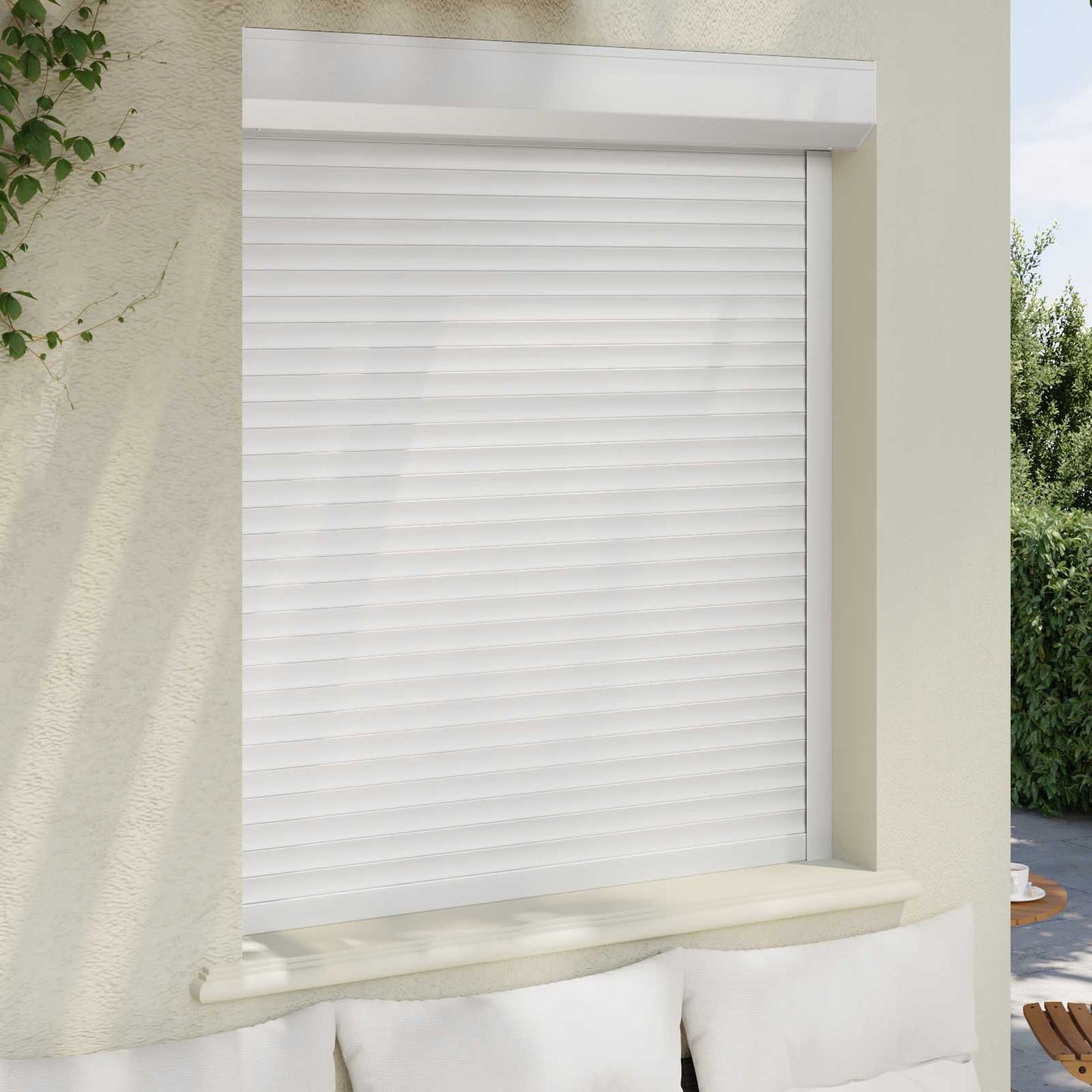 vidaXL Roller Shutter White 110 x 130 cm Aluminium and Polyurethane 3