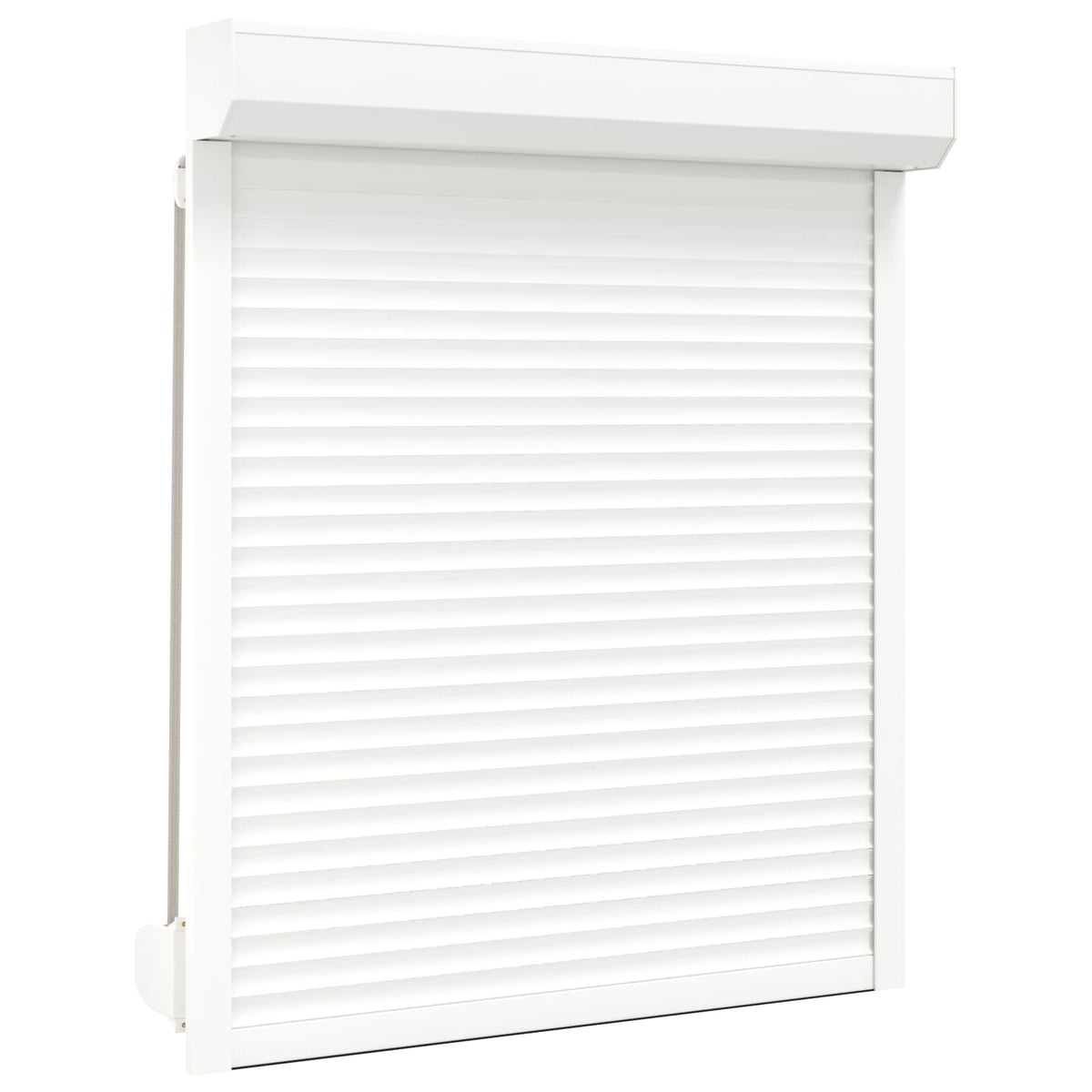 Roller Shutter Aluminium and Polyurethane White 110 cm 130 cm