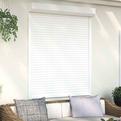 vidaXL Roller Shutter White 120 x 150 cm Aluminium and Polyurethane 1