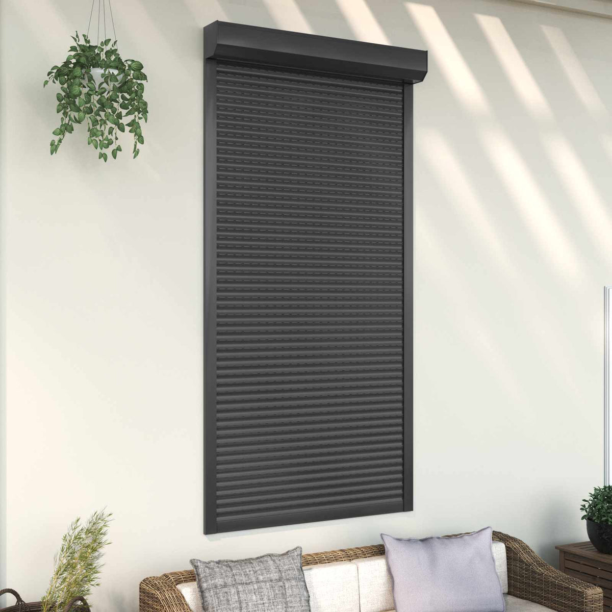 vidaXL Roller Shutter Manual Anthracite 110 x 220 cm 1