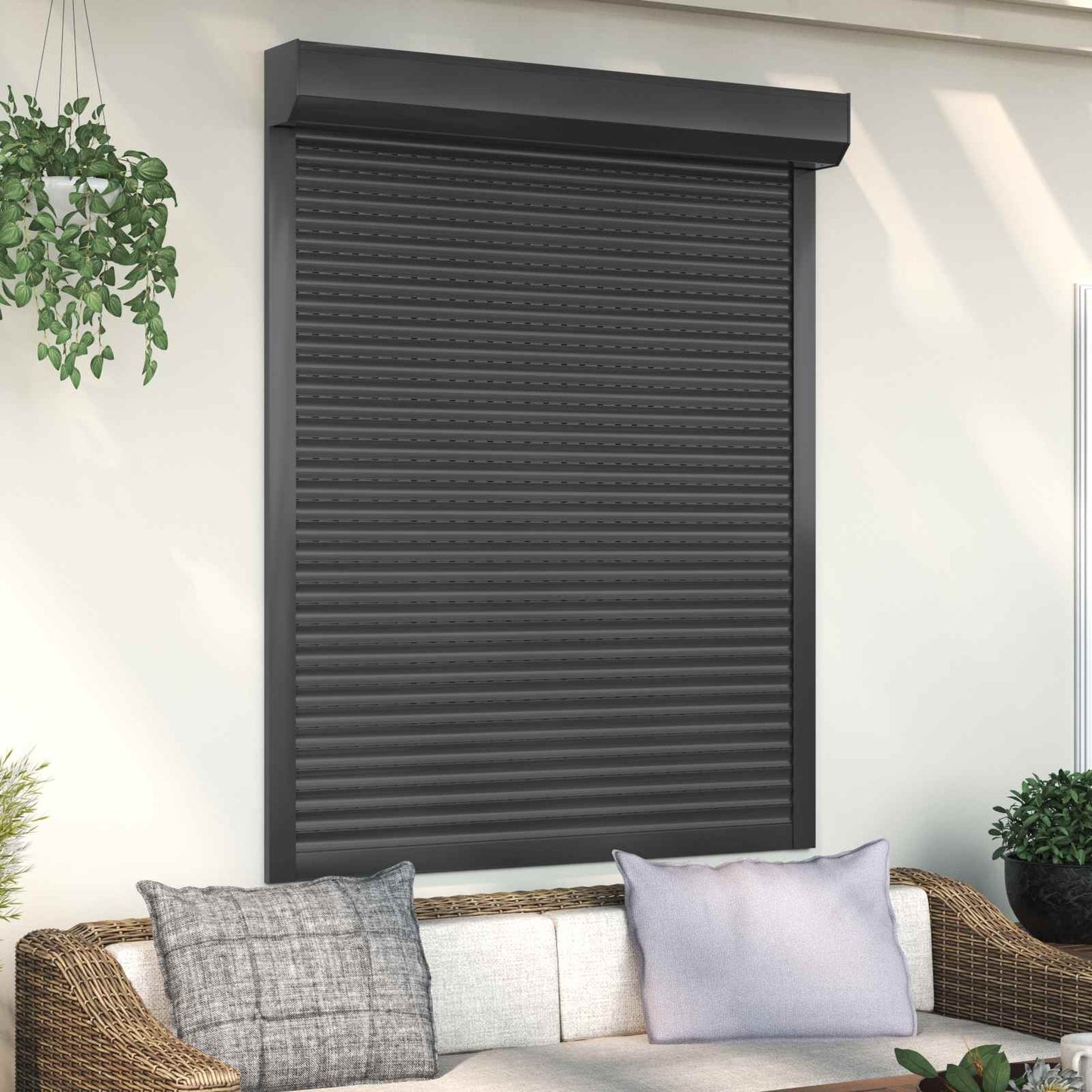 vidaXL Roller Shutter Manual Anthracite 120 x 150 cm 1