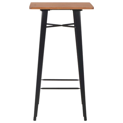 vidaXL 3 Piece Bar Set Steel Black 3