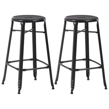 vidaXL 3 Piece Bar Set Steel Black 4