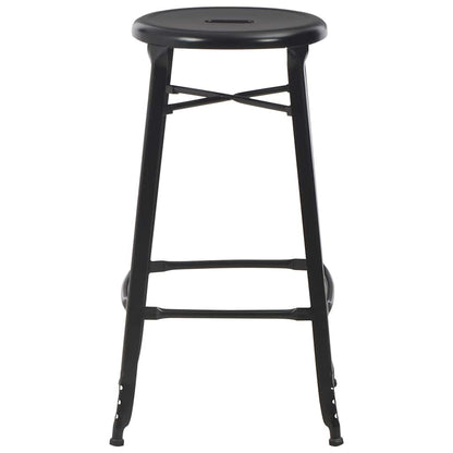 vidaXL 3 Piece Bar Set Steel Black 6
