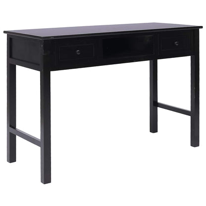 vidaXL Desk | Black | Paulownia wood | Medium | Desk | Rectangular | Vintage 1