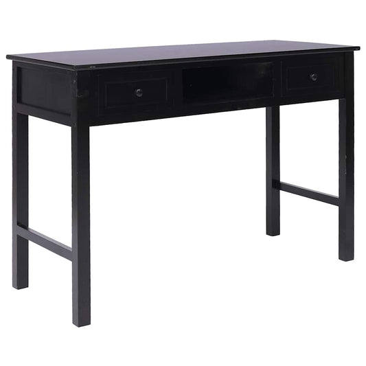 vidaXL Desk | Black | Paulownia wood | Medium | Desk | Rectangular | Vintage 1