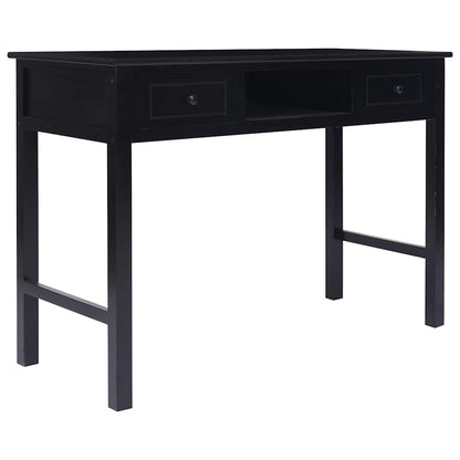 vidaXL Desk | Black | Paulownia wood | Medium | Desk | Rectangular | Vintage 2