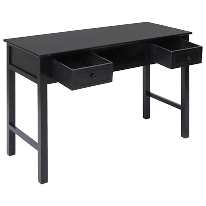 vidaXL Desk | Black | Paulownia wood | Medium | Desk | Rectangular | Vintage 3