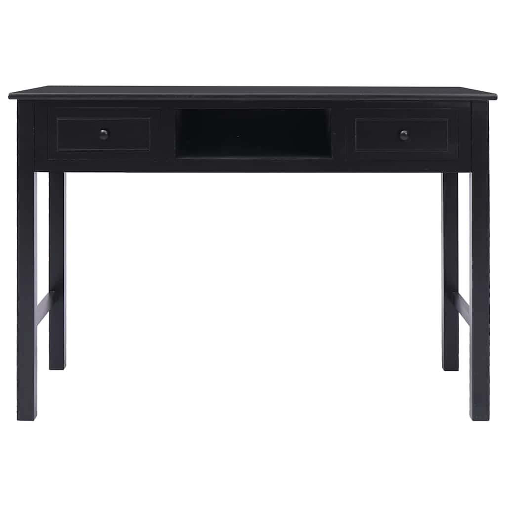 vidaXL Desk | Black | Paulownia wood | Medium | Desk | Rectangular | Vintage 4