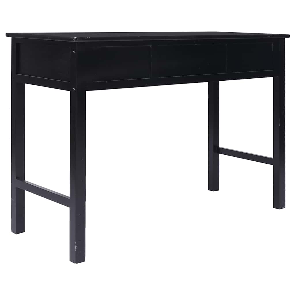 vidaXL Desk | Black | Paulownia wood | Medium | Desk | Rectangular | Vintage 5