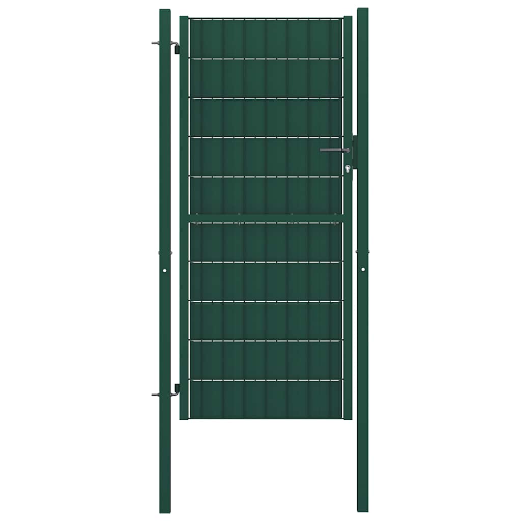 vidaXL Fence Gate PVC and Steel