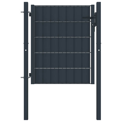 vidaXL Fence Gate PVC and Steel