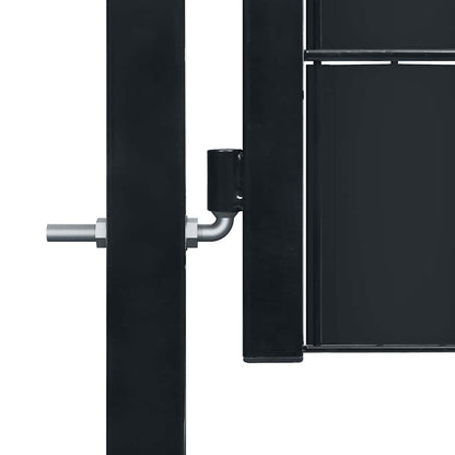 145236 vidaXL Fence Gate PVC and Steel 100x204 cm Anthracite 3