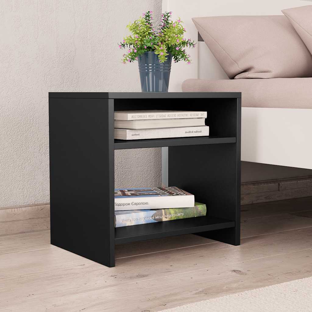 Bedside Cabinet 40x30x40 cm Engineered Wood Black