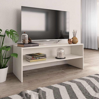 TV Cabinet 100x40x40 cm Engineered Wood White