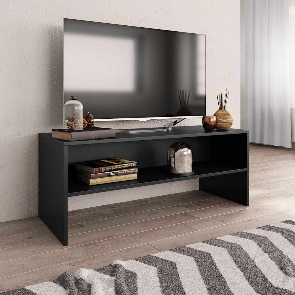 TV Cabinet 100x40x40 cm Engineered Wood Black