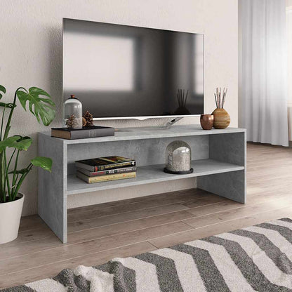 TV Cabinet 100x40x40 cm Engineered Wood Concrete grey