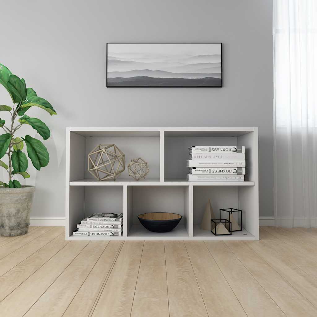 Book Cabinet/Sideboard 50x25x80 cm Engineered Wood White