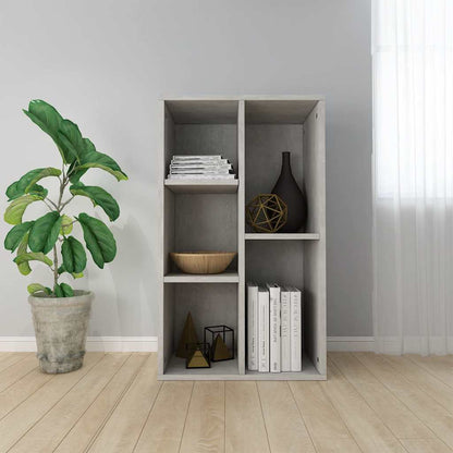 Book Cabinet/Sideboard 50x25x80 cm Engineered Wood Concrete grey