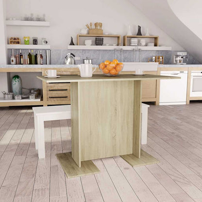 Dining Table 110x60x75 cm Engineered Wood Sonoma oak