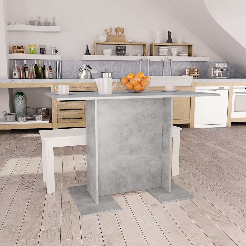 Dining Table 110x60x75 cm Engineered Wood Concrete grey