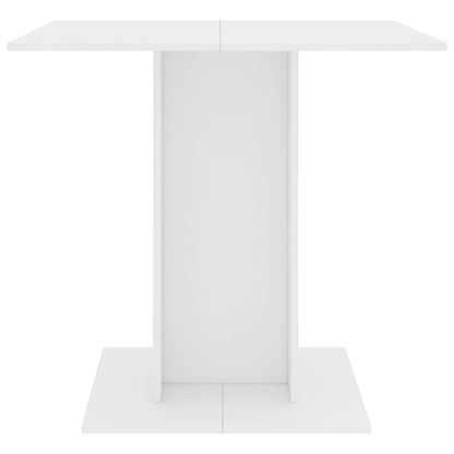 Dining Table 80x80x75 cm Engineered Wood White