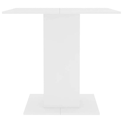 Dining Table 80x80x75 cm Engineered Wood White
