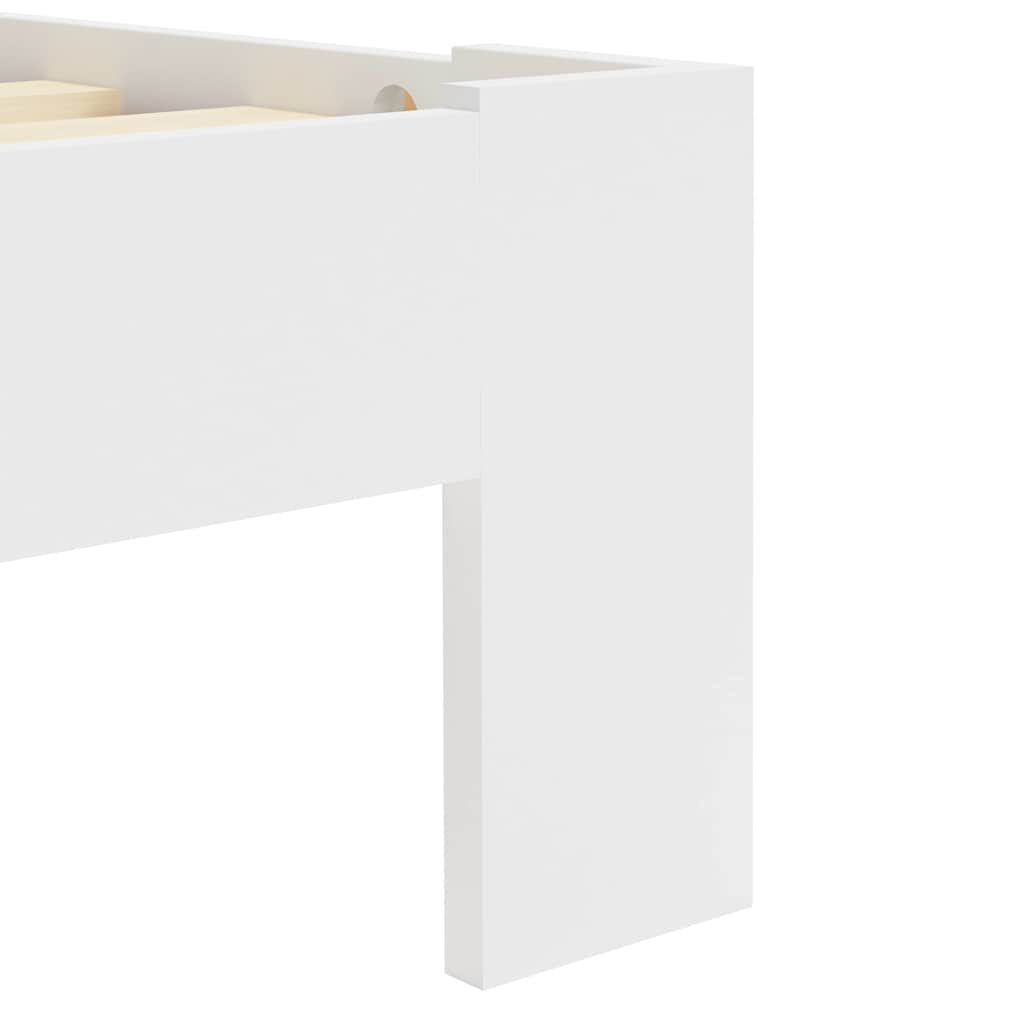 Bed Frame without Mattress Solid Wood Pine White 140 x 200 cm