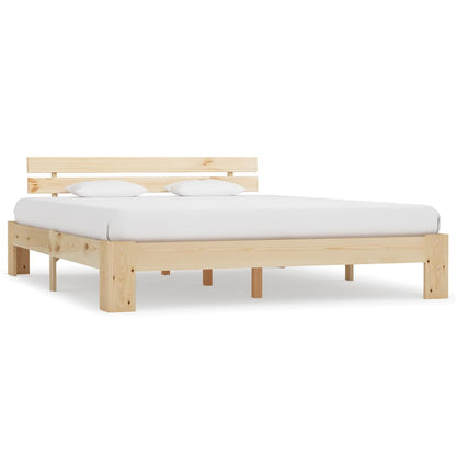 vidaXL Bed Frame without Mattress 160x200cm Solid Wood Pine 1
