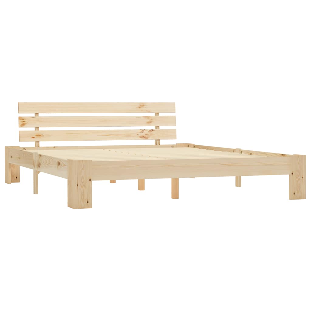 vidaXL Bed Frame without Mattress 160x200cm Solid Wood Pine 2