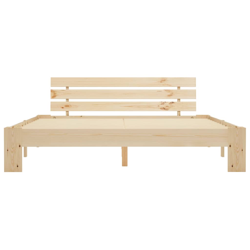 vidaXL Bed Frame without Mattress 160x200cm Solid Wood Pine 3